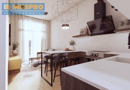Salon z aneksem lokal 2-pokojowy_Wizualizacja